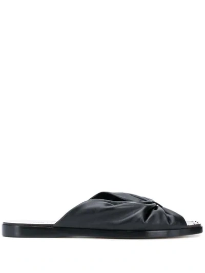 Shop Jimmy Choo Jupiter Flat Sandals In Black