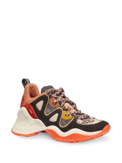 Shop Fendi Ffluid Panelled Sneakers In Multicolour