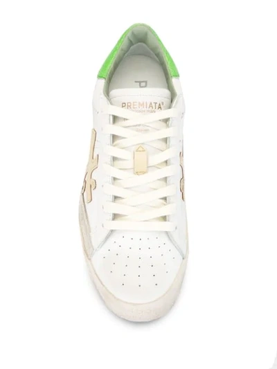Shop Premiata Stevend 4718 Low-top Sneakers In White