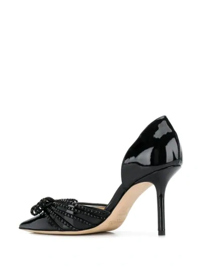 Shop Jimmy Choo Kaitence 85mm Bow Detail Pumps In Black