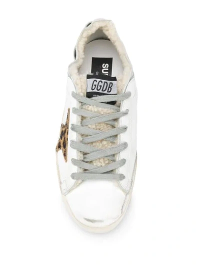 Shop Golden Goose Super-star Low-top Sneakers In White