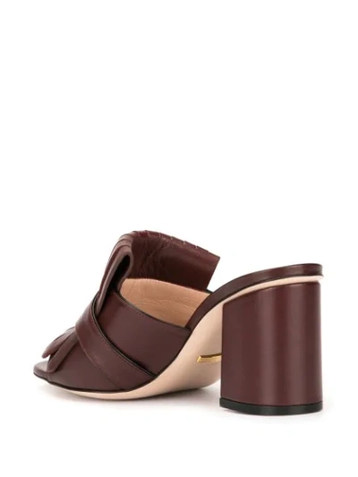 Shop Gucci Double G Mules In Brown