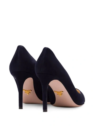 Shop Prada 85mm Stiletto Pumps In Blue