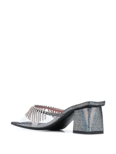Shop Les Petits Joueurs Zahir Embellished Mules In Silver