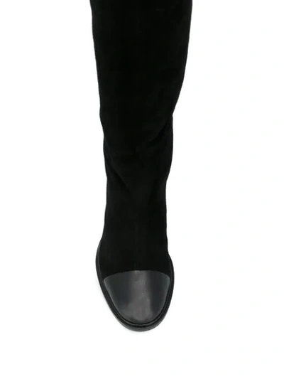 Shop Greymer Metal-heel Counter Knee Boots In Black