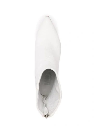 Shop Mm6 Maison Margiela Pointed Toe Ankle Boots In White