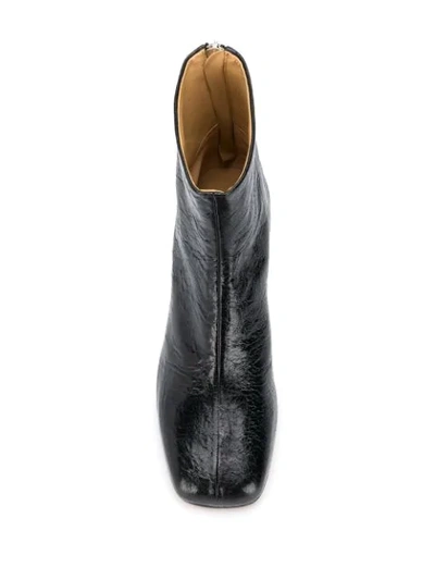 Shop Mm6 Maison Margiela 50mm Contrast Heel Boots In Black