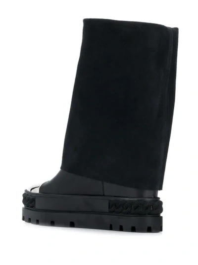 Shop Casadei Wide Ankle Boots In Black