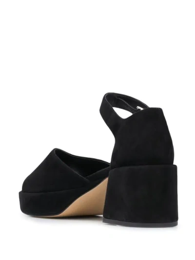 Shop Ganni Crystal-detail Suede Sandals In Black