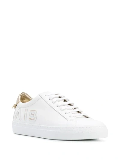 Shop Givenchy Reverse Logo Sneakers In White