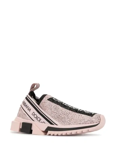 Shop Dolce & Gabbana Sorrento Slip-on Sneakers In Pink