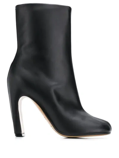 Shop Maison Margiela Tabi High Heel Boots In Black