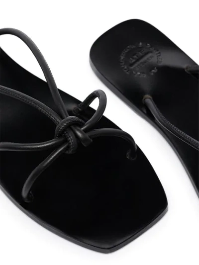 Shop Atp Atelier Panni Leather Sandals In Black