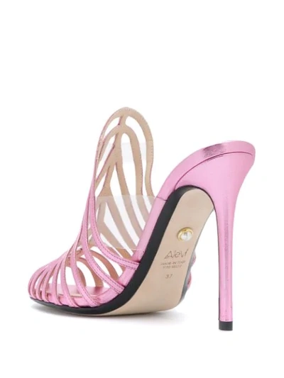 Shop Alevì Cage-style Mules In Pink