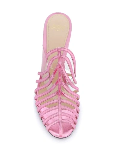 Shop Alevì Cage-style Mules In Pink