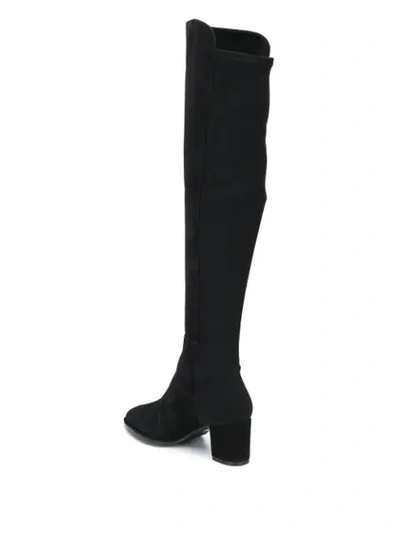 Shop Stuart Weitzman 5050 Over-the-knee Suede Boots In Black
