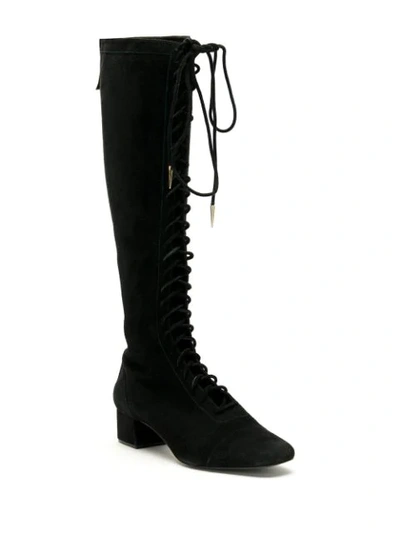 Shop Andrea Bogosian Rebecca Lace-up Boots In Black