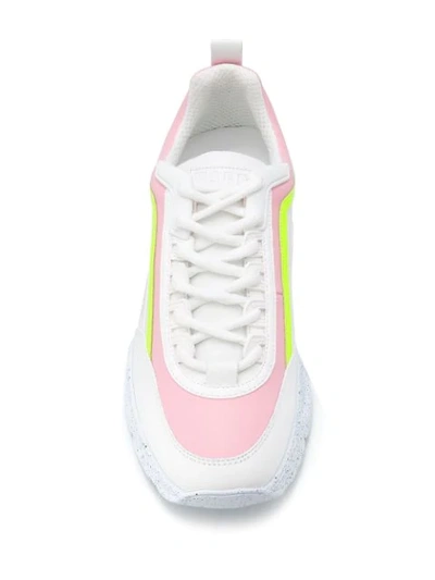 Shop Msgm Chunky Sole Trainers In White