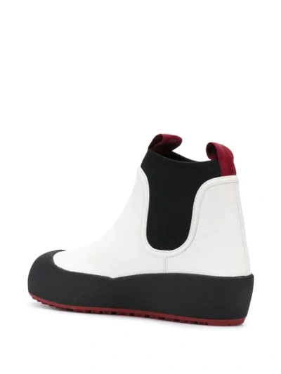 Shop Bally Gadey Platform Ankle Boots In White