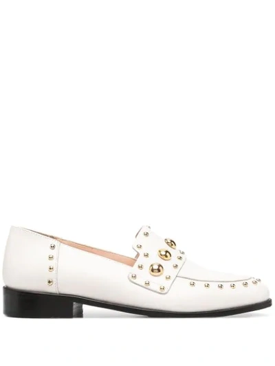 Shop Tila March Positano Studded Loafers In Neutrals