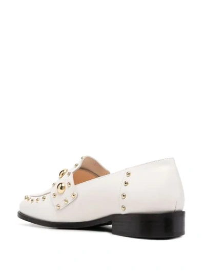 Shop Tila March Positano Studded Loafers In Neutrals