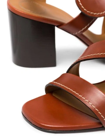 Shop Chloé Candice 70mm Sandals In Brown