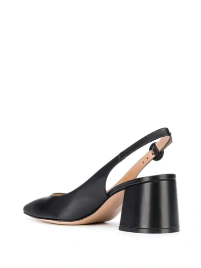 Shop Gianvito Rossi Block Heel Slingback Pumps In Black