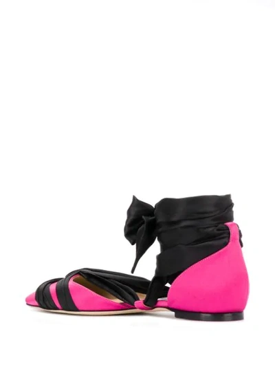 Shop Jimmy Choo Louren Ballerina Shoes In Pink
