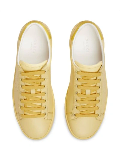 Shop Gucci Interlocking G Ace Sneakers In Yellow