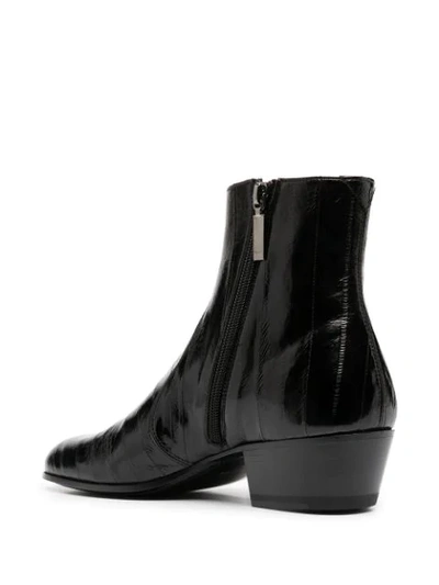 Shop Saint Laurent Cole 45 Zipped Boots In Black