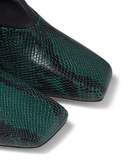 Shop Jimmy Choo Myka 85mm Leather Boots In Green