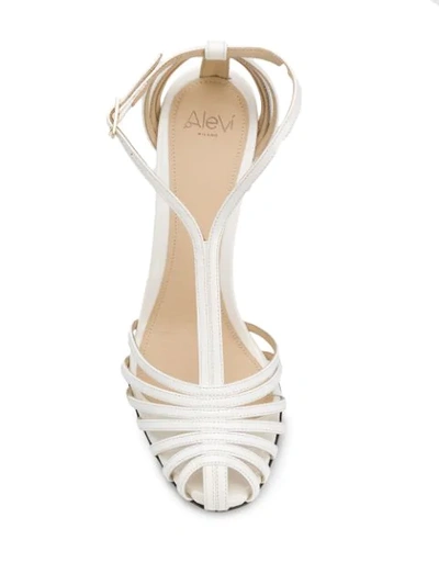 Shop Alevì Strappy Sandals In White