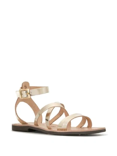 Shop P.a.r.o.s.h Grecian Sandals In Gold
