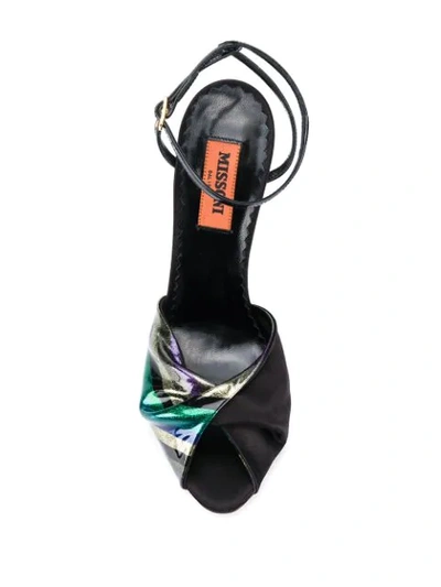 Shop Missoni Color-block Ankle Sandals In Black
