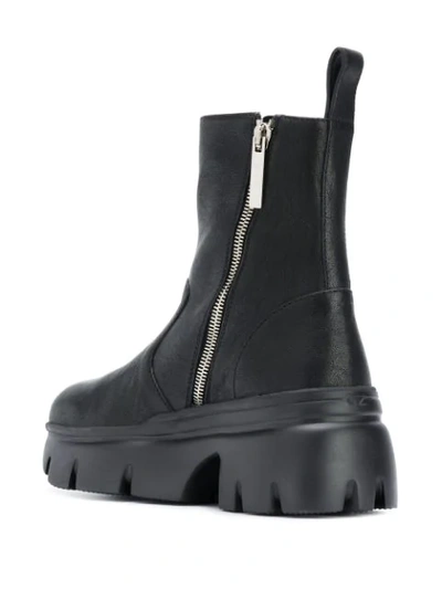 Shop Giuseppe Zanotti Round Toe Zip-up Boots In Black