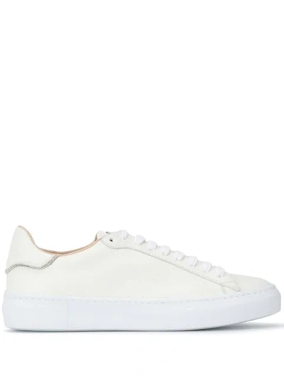 Shop Fabiana Filippi Dalila Lace-up Sneakers In White