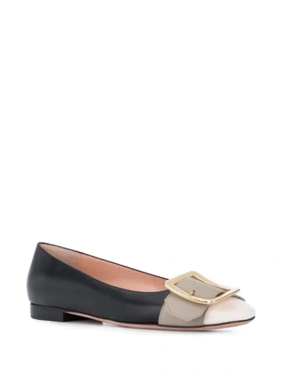 Shop Bally Jackie Buckle-detail Ballerina Shoes In Black