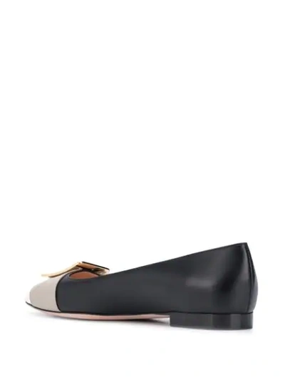 Shop Bally Jackie Buckle-detail Ballerina Shoes In Black