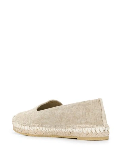 Shop Ferragamo Gancini Pattern Espadrilles In Neutrals