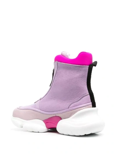 Shop Joshua Sanders Hamlin Smile-patch Boots In Pink