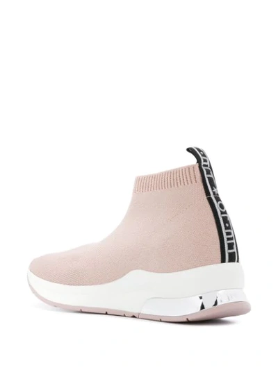 Shop Liu •jo High-top Sock Sneakers In Pink