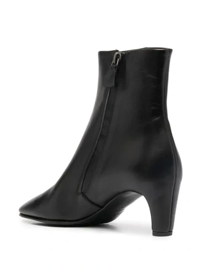 Del Carlo Zipped Ankle Boots In Black