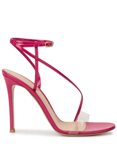Shop Gianvito Rossi Thin Strap Sandals In Pink