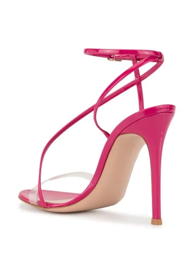 Shop Gianvito Rossi Thin Strap Sandals In Pink