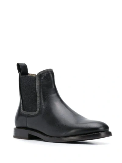 Shop Brunello Cucinelli Stud-embellished Chelsea Boots In Black