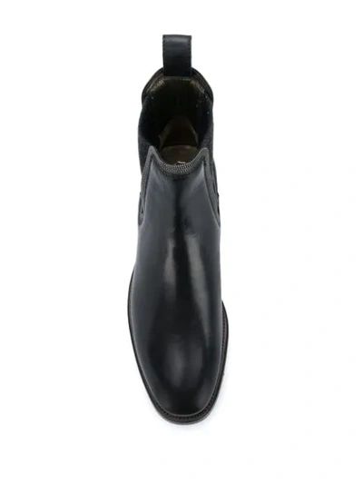 Shop Brunello Cucinelli Stud-embellished Chelsea Boots In Black