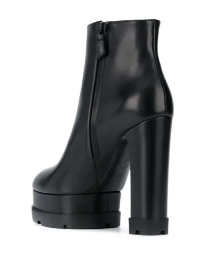 Shop Casadei Platform 140mm Ankle Boots In Black