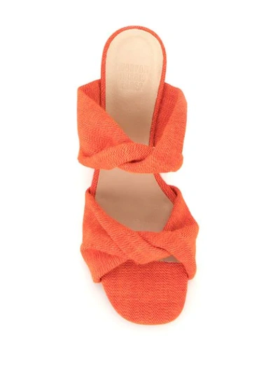 Shop Maryam Nassir Zadeh Twisted Slip-on Wedges In Orange