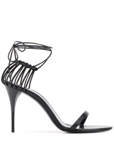 Shop Saint Laurent Lexi 90mm Sandals In Black