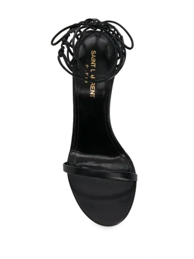 Shop Saint Laurent Lexi 90mm Sandals In Black